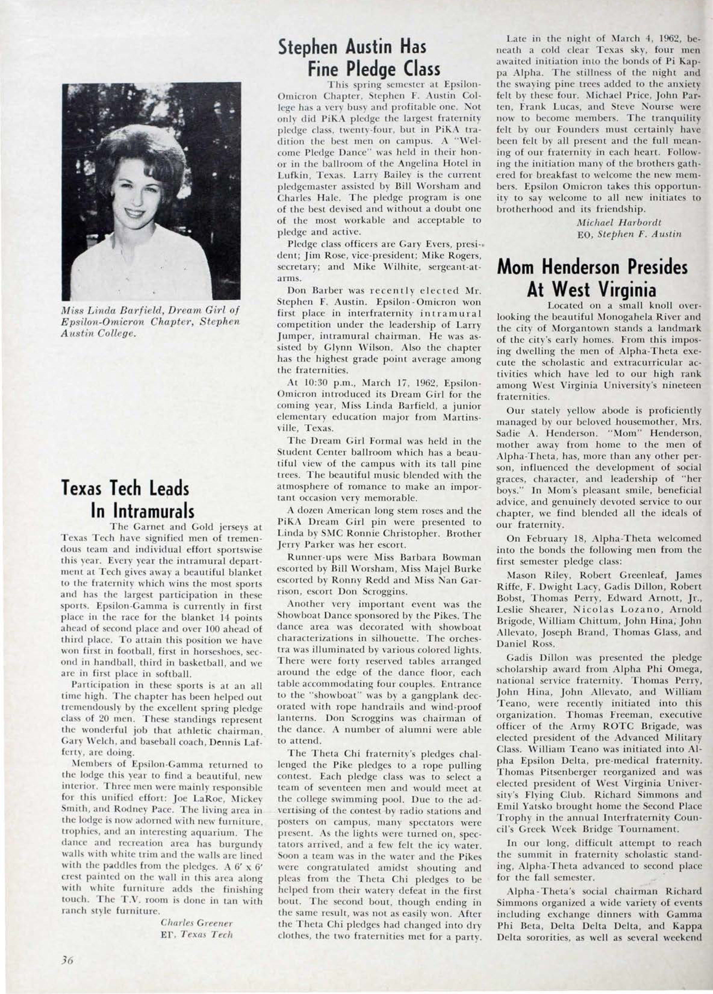 Texas Tech Leads In Intramurals